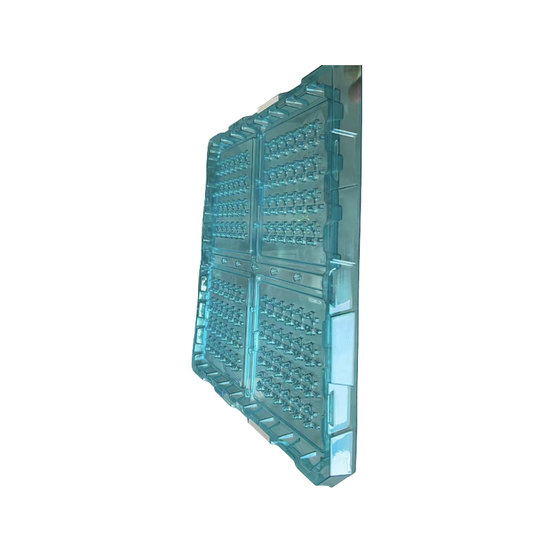 How can the edge strength of a PET precision parts packaging tray be improved to prevent parts from slipping and getting damaged?